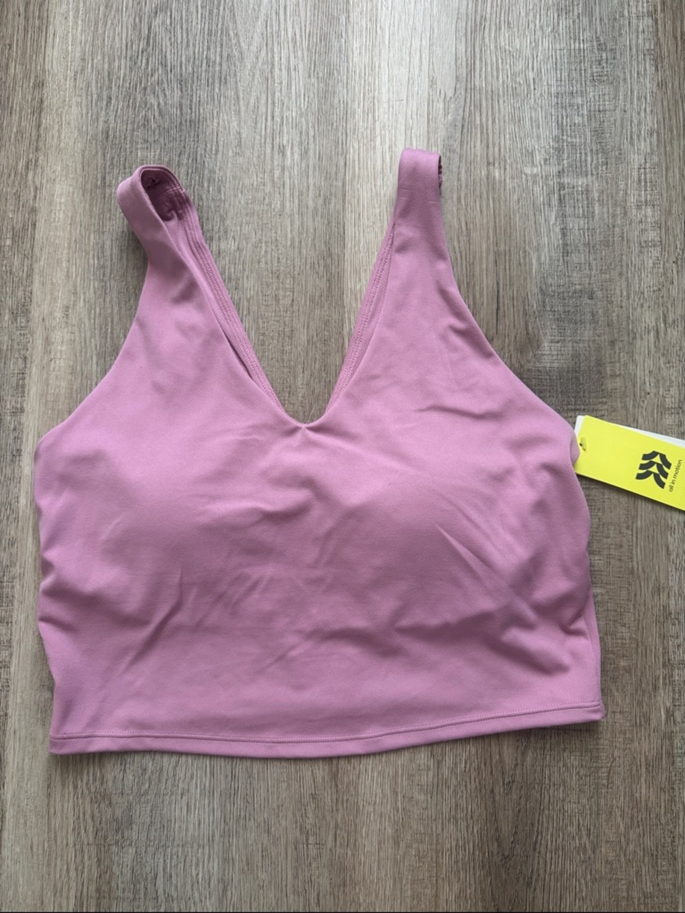 all in motion Pink V-Neck Longline Sports Bra